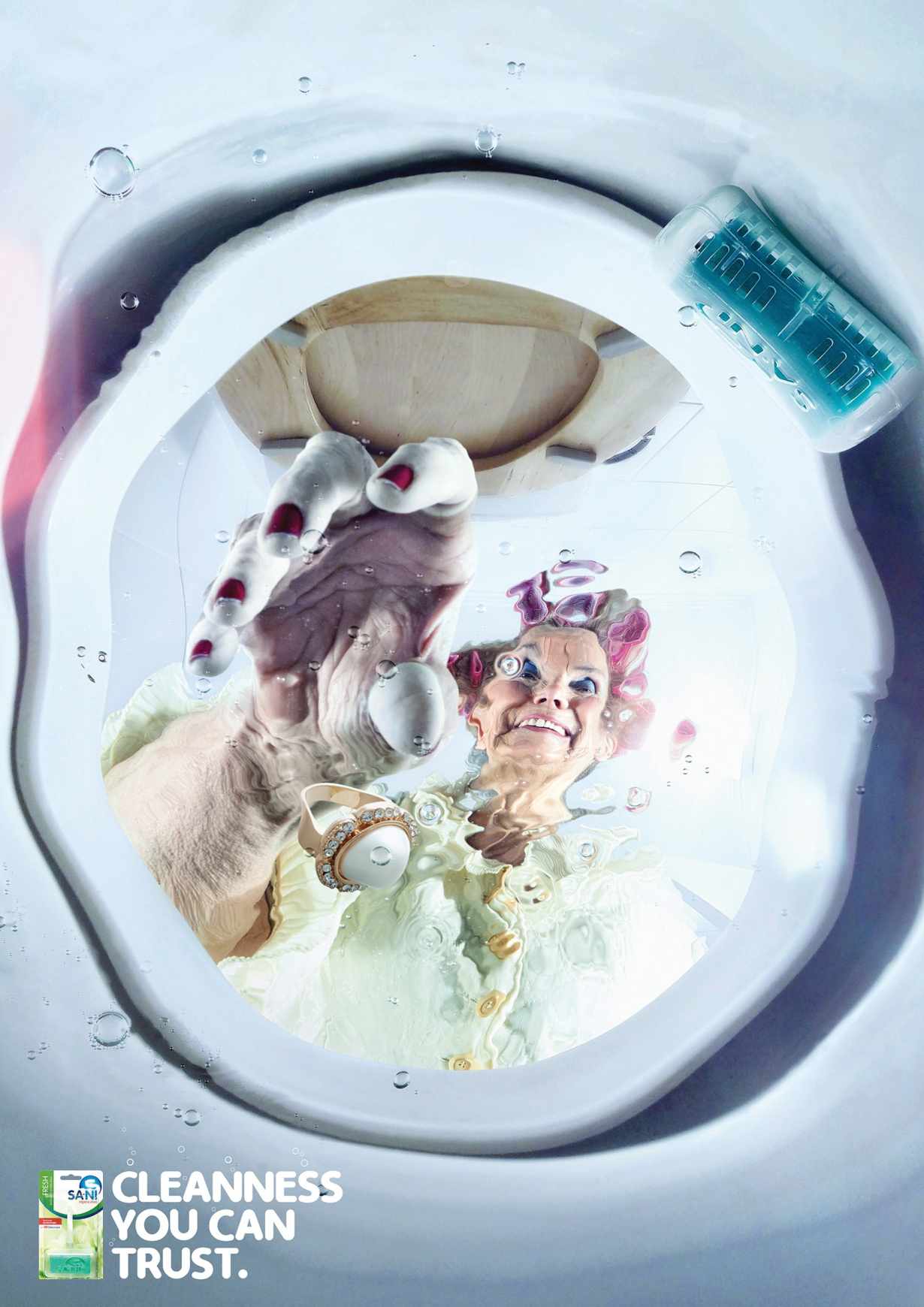 Sani:馬桶清潔劑創(chuàng)意平面廣告設(shè)計-上海廣告設(shè)計公司尚略推薦1