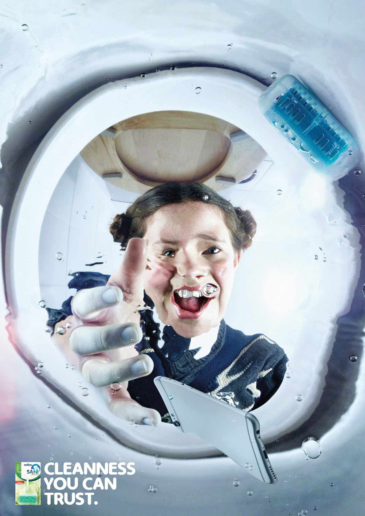 Sani:馬桶清潔劑創(chuàng)意平面廣告設(shè)計-上海廣告設(shè)計公司尚略推薦2