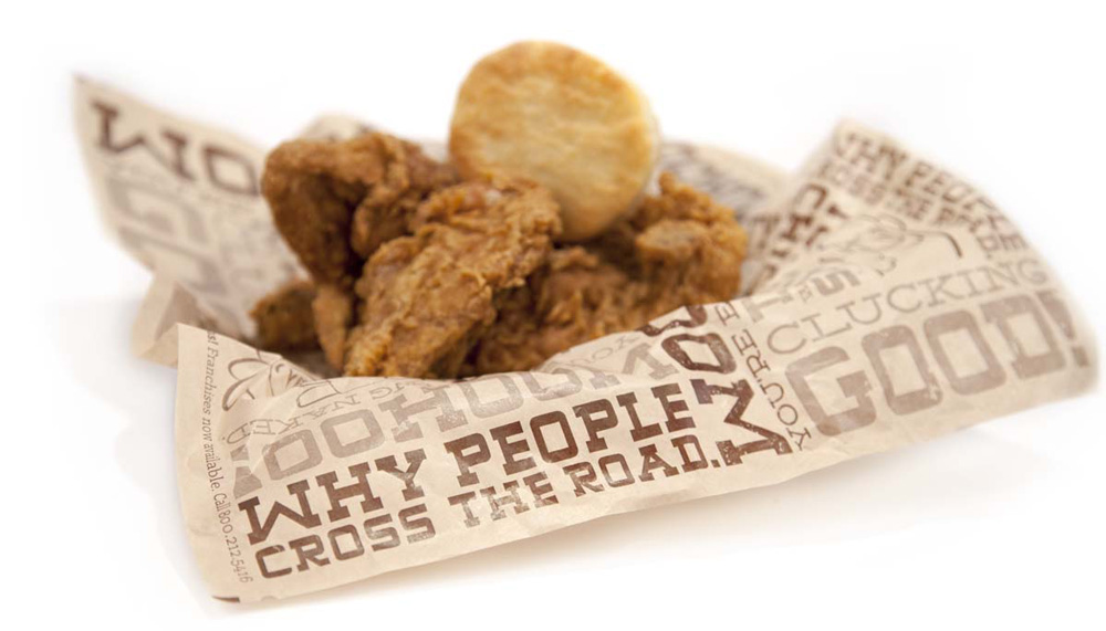 Pudgie 炸雞連鎖快餐廳品牌形象設(shè)計(jì)-雞肉包裝紙?jiān)O(shè)計(jì)4