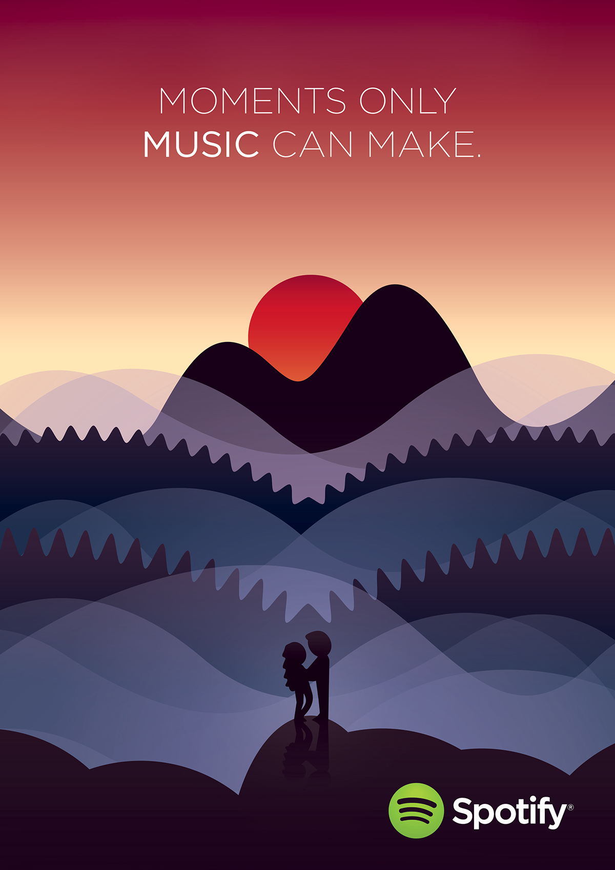 Spotify音樂網(wǎng)站平臺(tái)手繪矢量插畫廣告海報(bào)設(shè)計(jì)-上海廣告設(shè)計(jì)公司佳作欣賞3