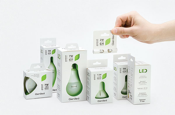 Geniled LED燈泡環(huán)保包裝設(shè)計-產(chǎn)品全家福-上海包裝設(shè)計公司包裝佳作2-