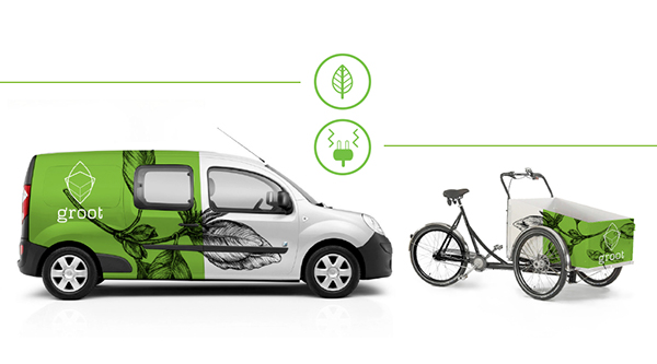 groot 有機農(nóng)場品牌形象設計-配送車輛形象設計