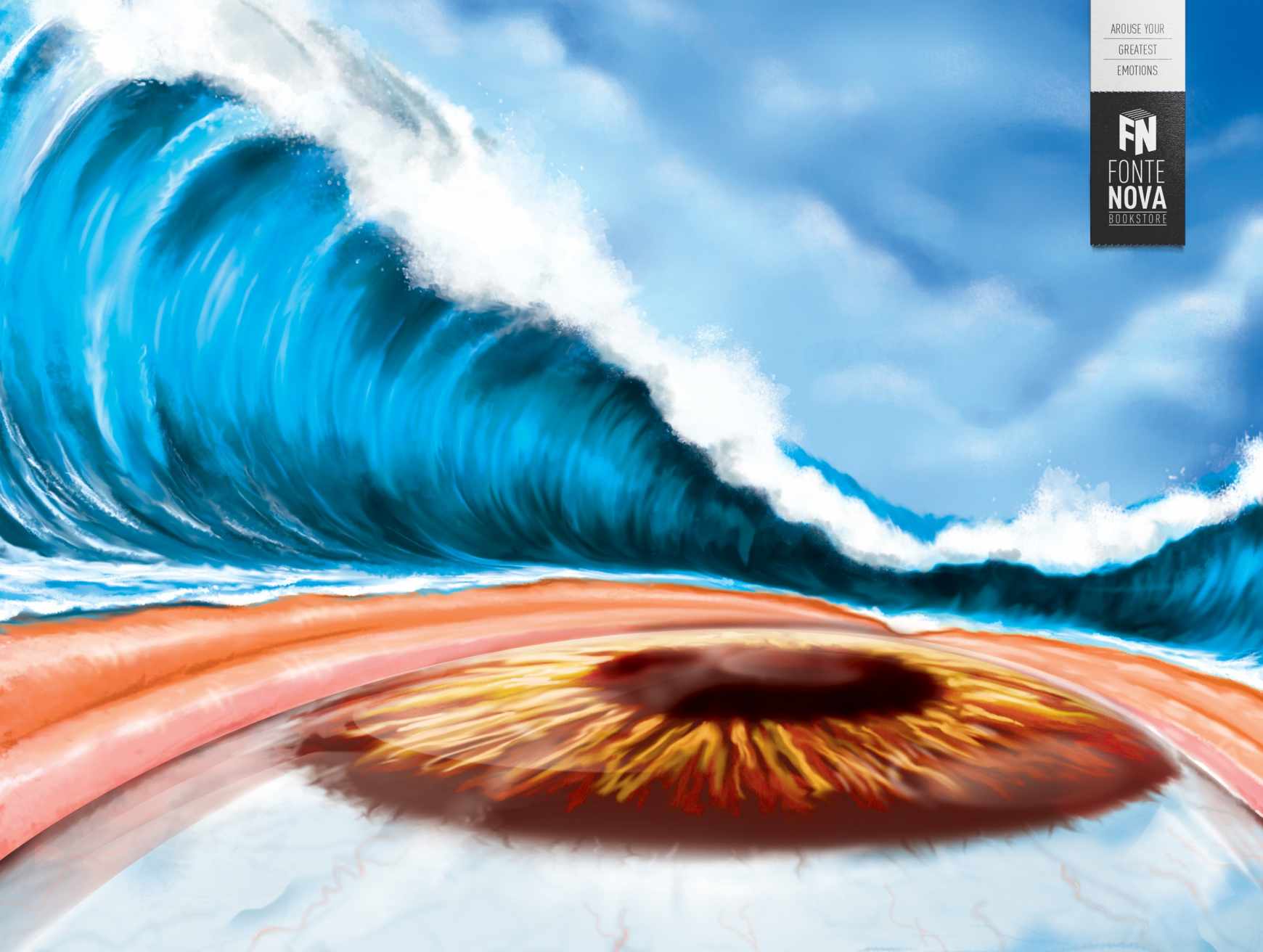 上海廣告設(shè)計公司創(chuàng)意廣告欣賞：Fonte Nova書店眼球篇創(chuàng)意平面廣告設(shè)計1