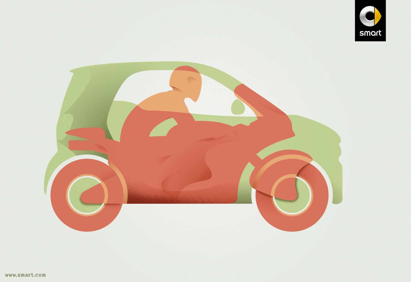 Smart 汽車摩托車篇平面創(chuàng)意廣告設計-上海廣告策劃設計公司廣告鑒賞2 Smart 汽車摩托車篇平面創(chuàng)意廣告設計-上海廣告策劃設計公司廣告鑒賞2