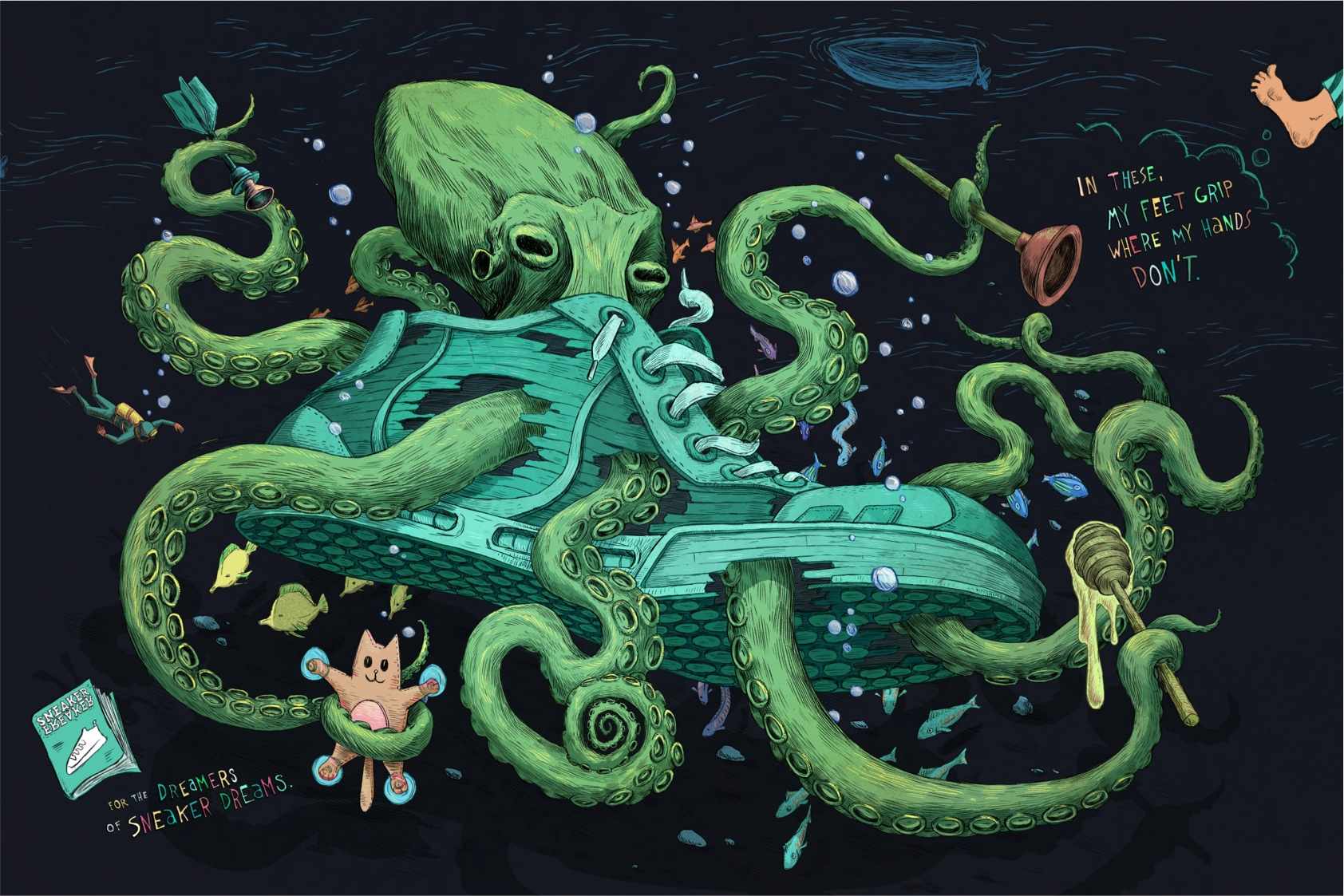 Sneaker Freaker 運(yùn)動(dòng)鞋球鞋雜志超炫超酷平面創(chuàng)意廣告設(shè)計(jì)-上海廣告設(shè)計(jì)公司廣告欣賞3