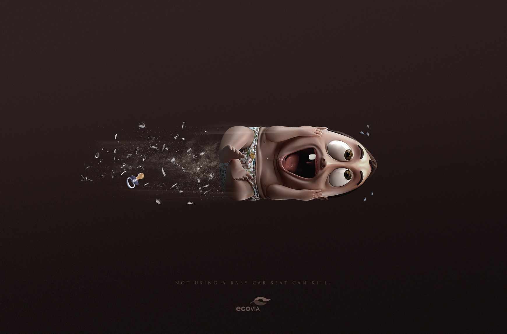 2.Ecovia 交通運(yùn)輸運(yùn)營管理公司子彈篇平面公益廣告-兒童安全座椅篇