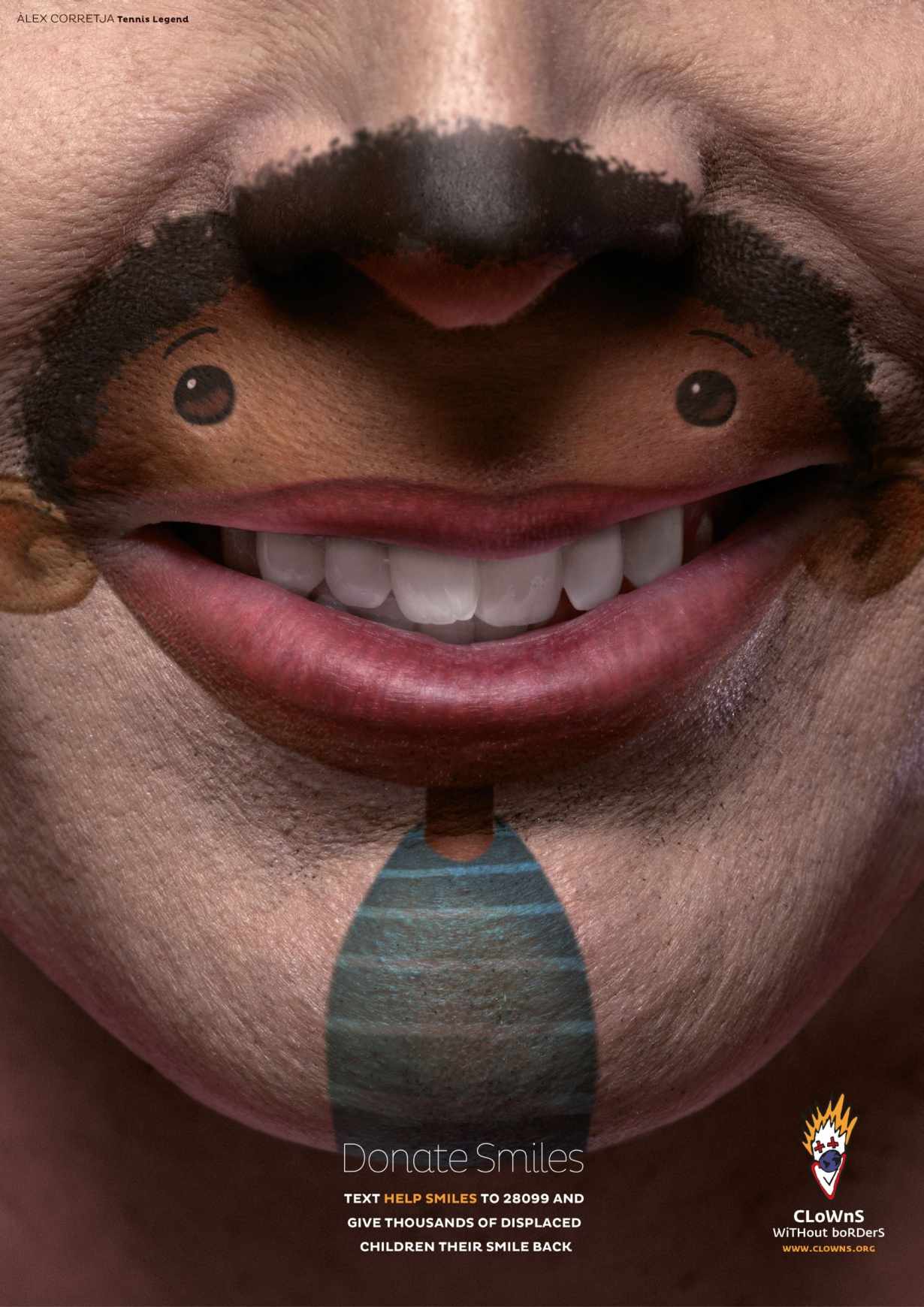 小丑無(wú)國(guó)界捐贈(zèng)公益平面創(chuàng)意廣告笑臉篇策劃設(shè)計(jì)2