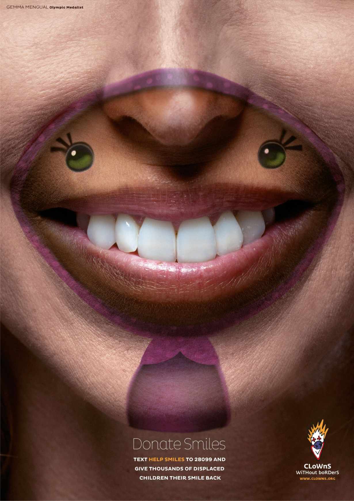 小丑無(wú)國(guó)界捐贈(zèng)公益平面創(chuàng)意廣告笑臉篇策劃設(shè)計(jì)3