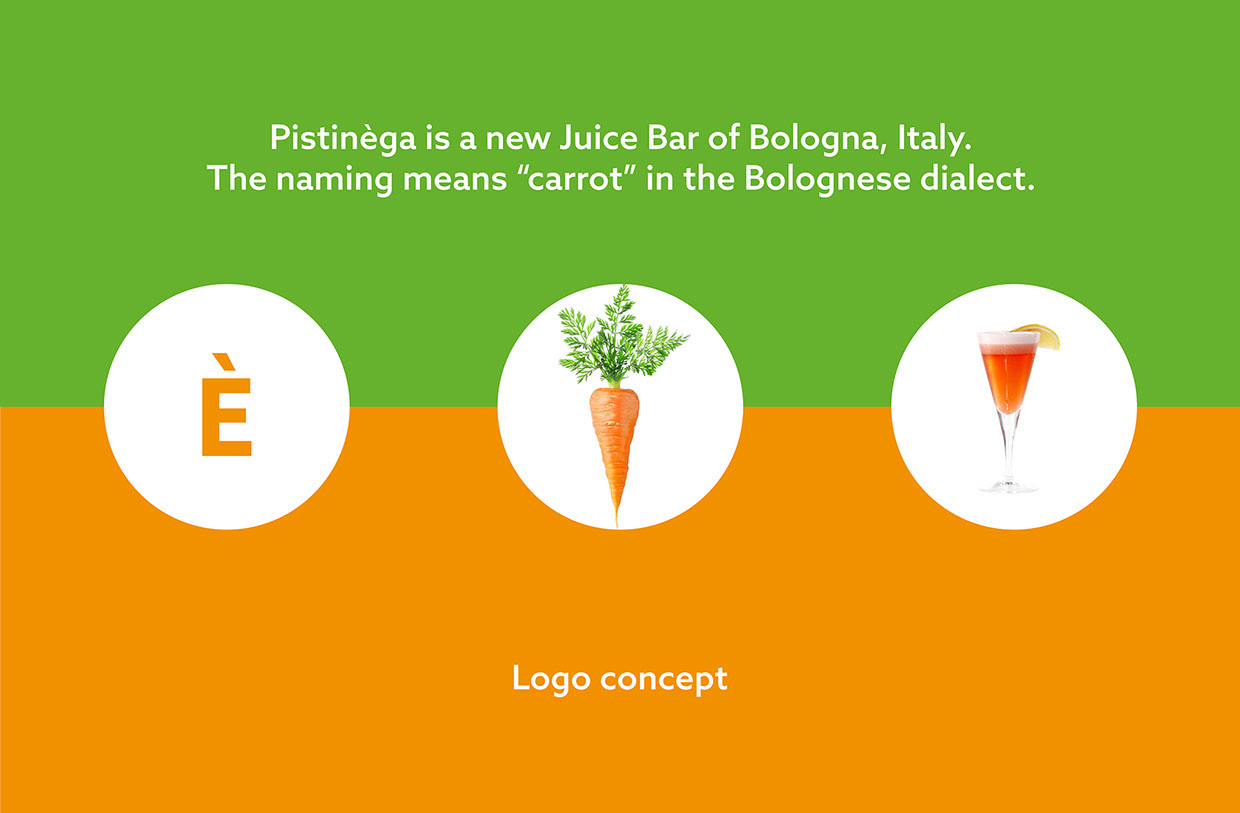 Pistinèga 鮮榨果汁吧餐飲logo設(shè)計理念與元素提煉2