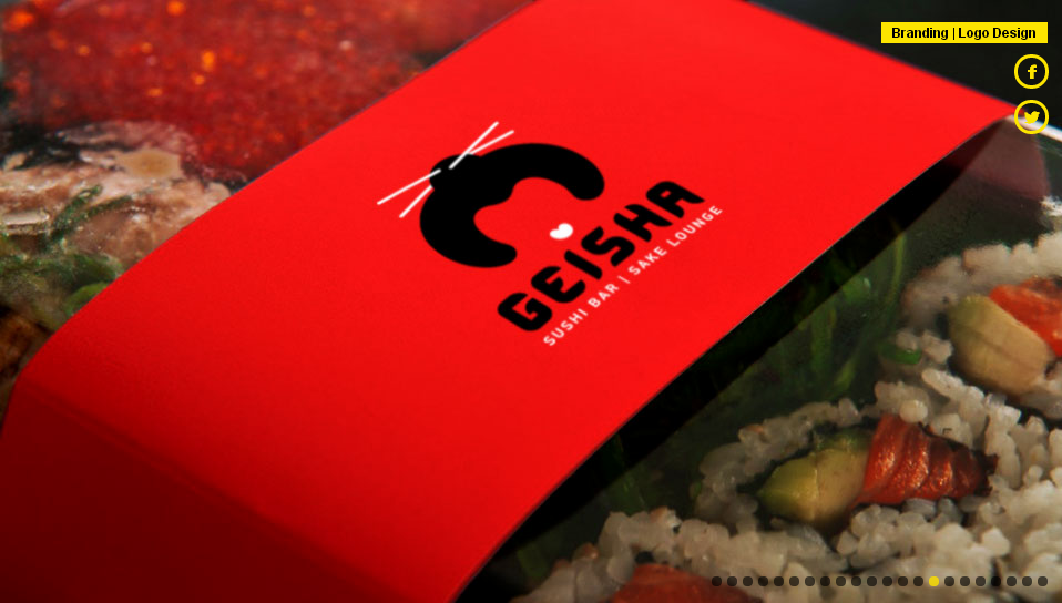 Geisha 藝伎壽司店餐飲logo設計品牌VI設計7