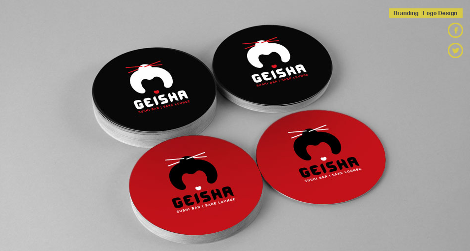 Geisha 藝伎壽司店餐飲logo設計品牌VI設計8