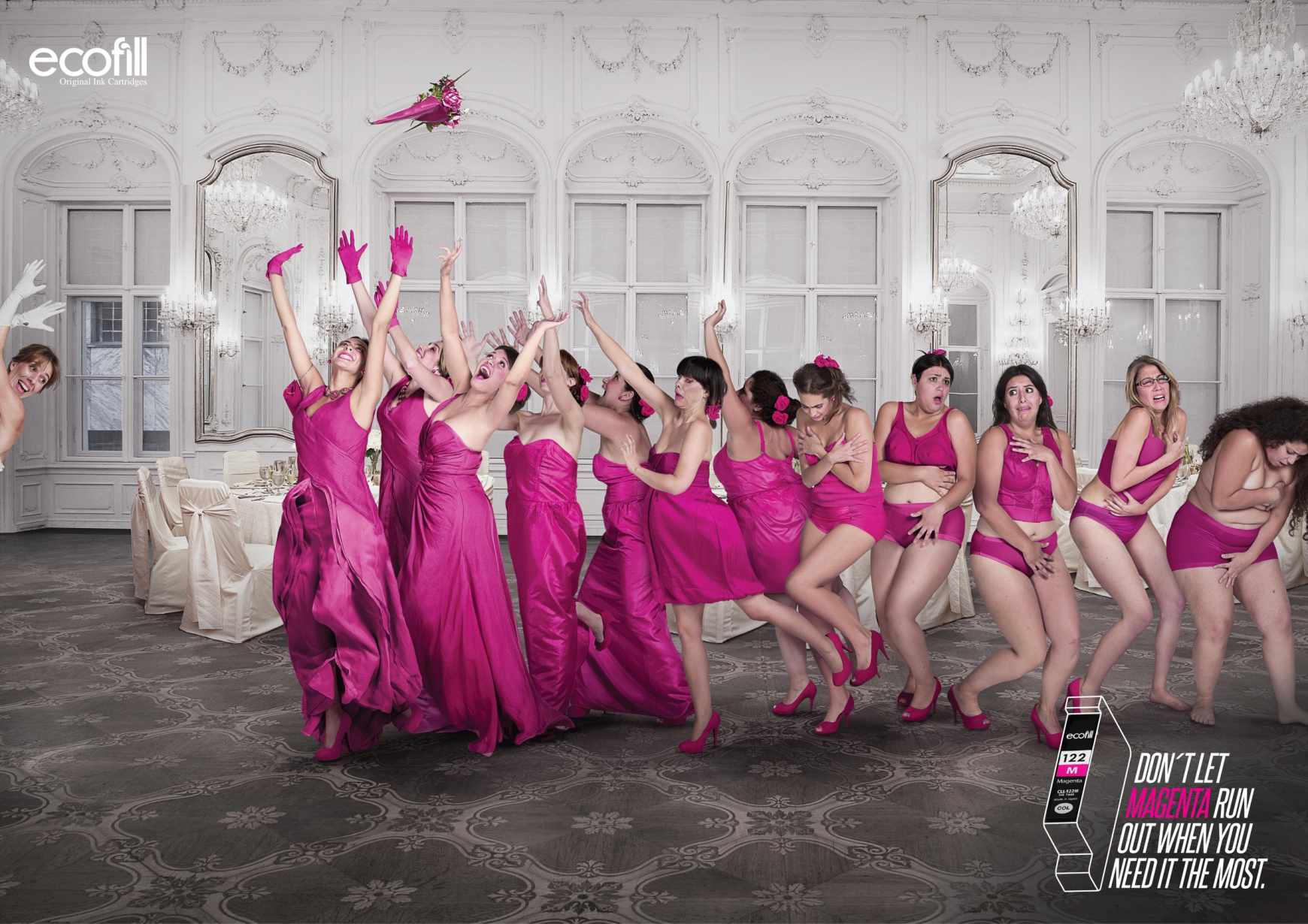 上海廣告設(shè)計公司分享：Ecofill打印機(jī)墨盒顏色篇平面廣告創(chuàng)意設(shè)計-紫色