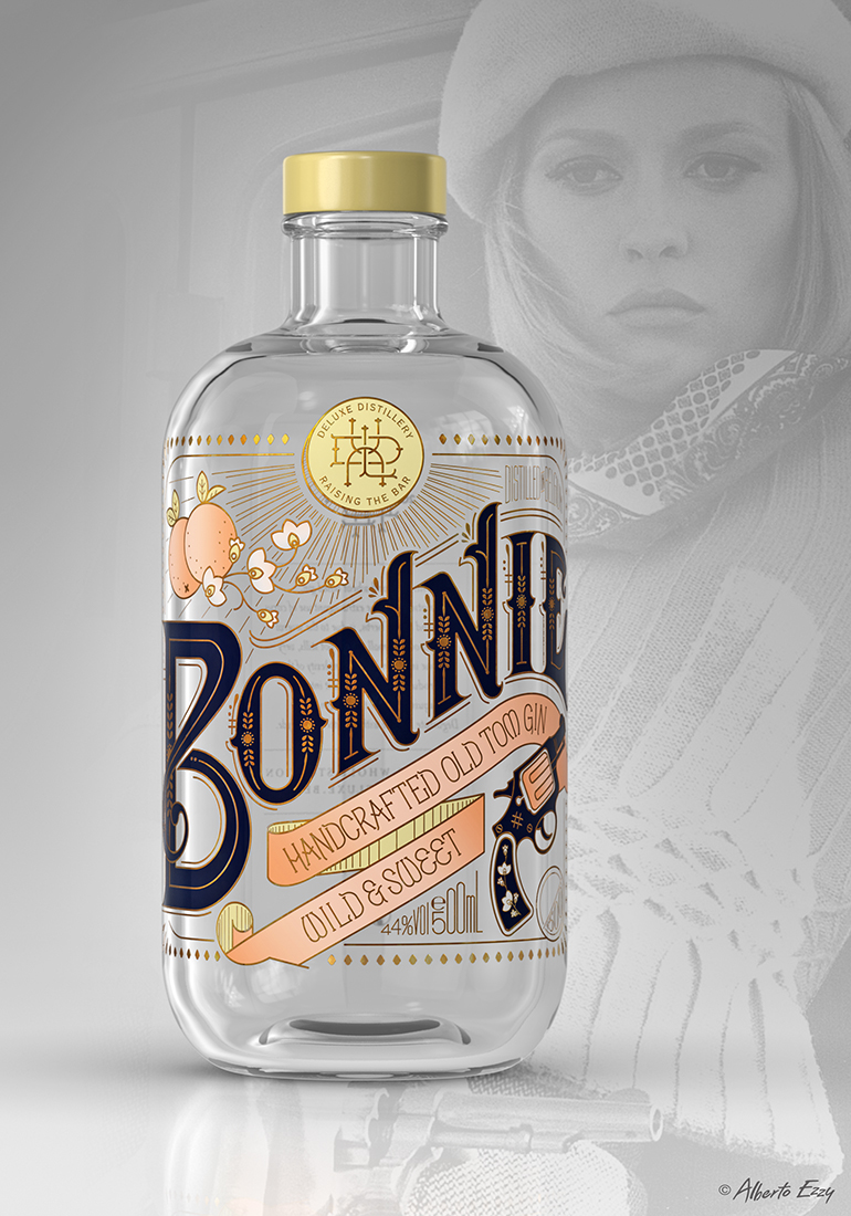 BONNIE & CLYDE Gin 杜松子白酒包裝設(shè)計(jì)-國外包裝設(shè)計(jì)欣賞2 BONNIE & CLYDE Gin 杜松子白酒包裝設(shè)計(jì)-國外包裝設(shè)計(jì)欣賞2