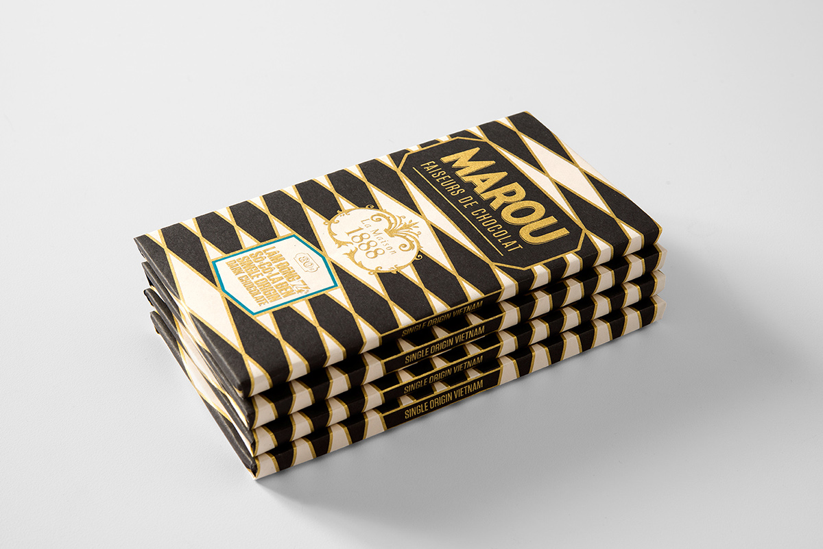 Marou 巧克力燙金包裝設計2