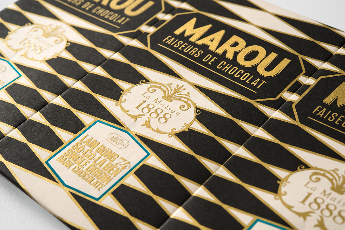 Marou 巧克力燙金包裝設計4