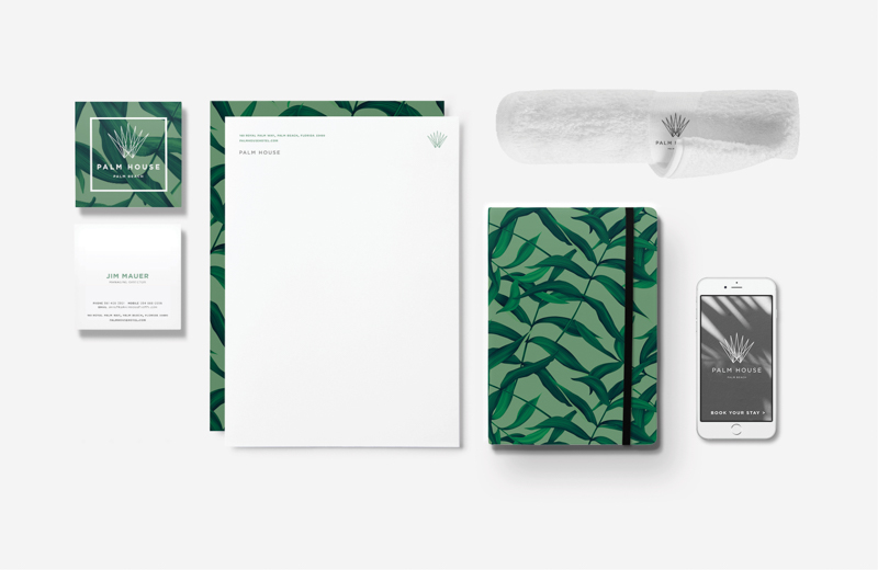 Palm House 棕櫚海景旅游度假房地產(chǎn)標志設(shè)計品牌視覺形象設(shè)計5