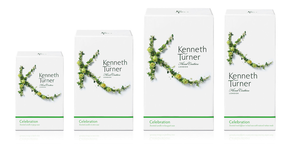 國外包裝設計欣賞：Kenneth Turner 香薰蠟燭花卉包裝設計1