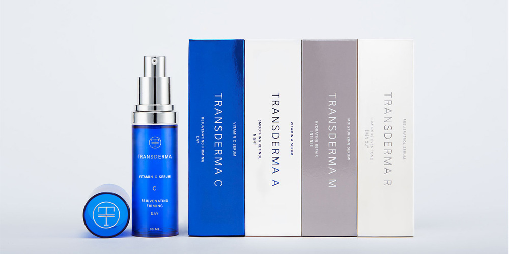 上?；瘖y品設(shè)計(jì)公司分享：Transderma 皮膚護(hù)理化妝品標(biāo)志設(shè)計(jì)包裝設(shè)計(jì)1