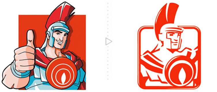 意大利采暖設(shè)備公司依瑪新舊卡通形象設(shè)計(jì)對(duì)比