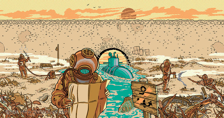 Bron 兄弟啤酒易拉潛水罐包裝插畫設(shè)計2