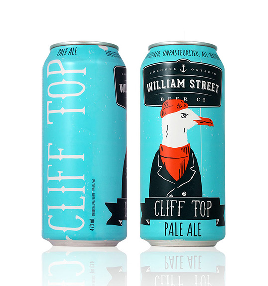 加拿大 William Stree 啤酒海洋人物易拉罐包裝設(shè)計(jì)-上海包裝設(shè)計(jì)公司酒包裝設(shè)計(jì)欣賞1-鳥先生插畫