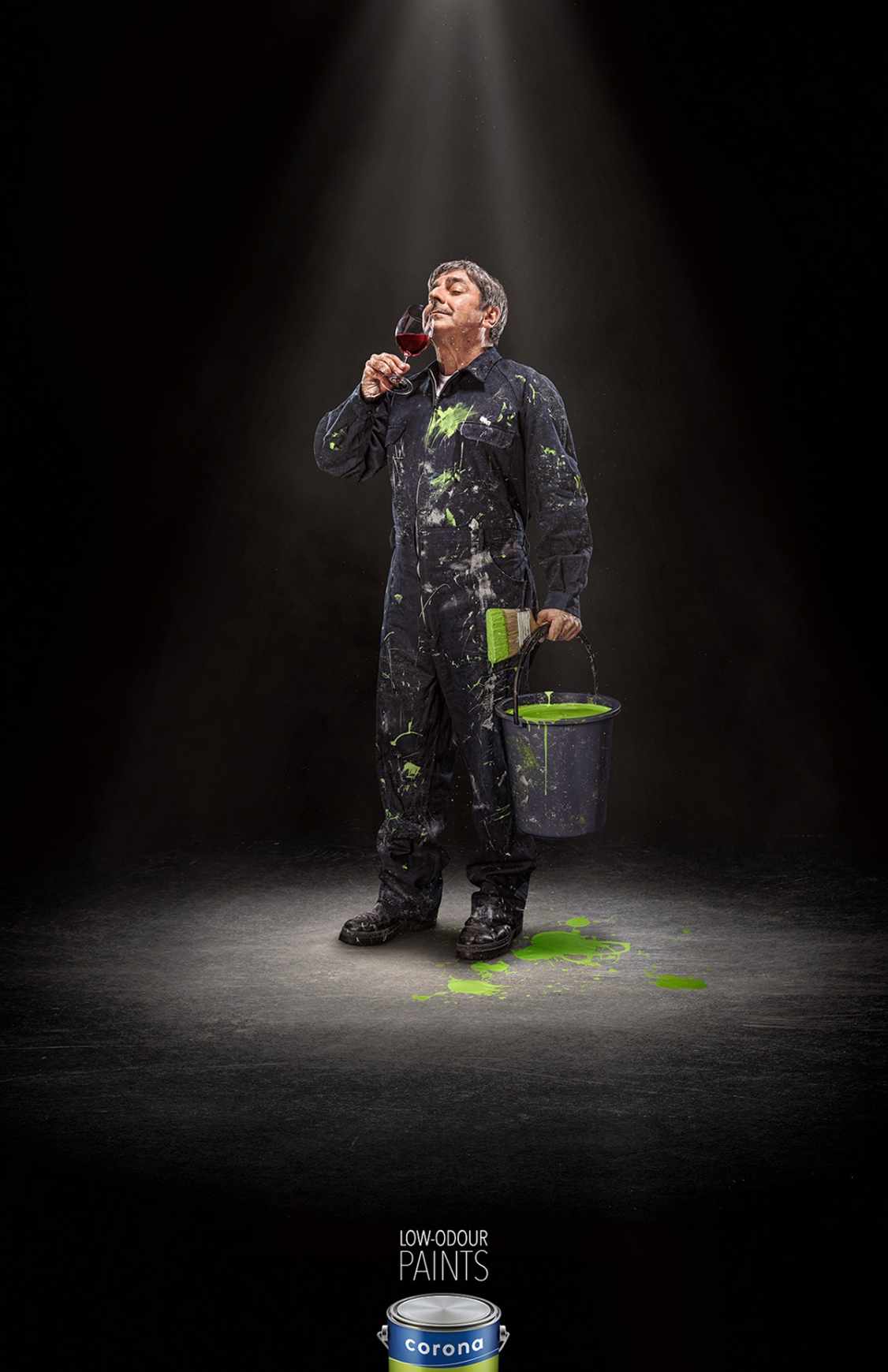 Corona 低氣味油漆平面廣告創(chuàng)意設(shè)計-上海平面廣告設(shè)計公司廣告欣賞-美味紅酒篇