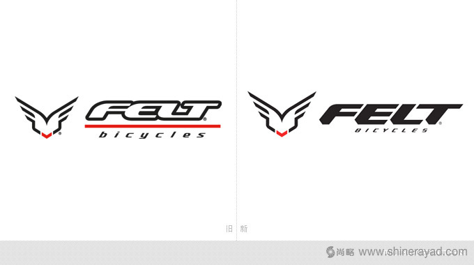 上海LOGO設(shè)計(jì)公司分享美國(guó)自行車品牌FELT新LOGO設(shè)計(jì)2新舊標(biāo)志對(duì)比