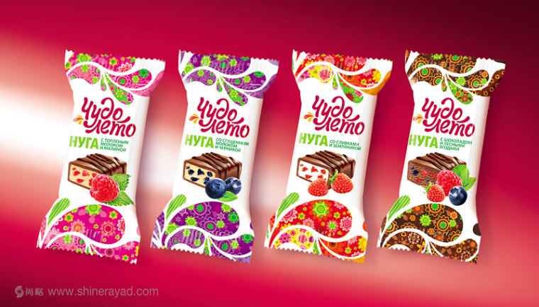 俄羅斯牛奶漿果夾心巧克力插畫包裝設計3 俄羅斯牛奶漿果夾心巧克力插畫包裝設計3