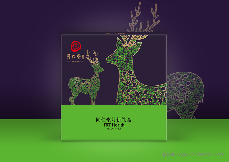 同仁堂2015年龍鹿鶴喜鵲吉祥動物系列健康月餅包裝設(shè)計-鹿