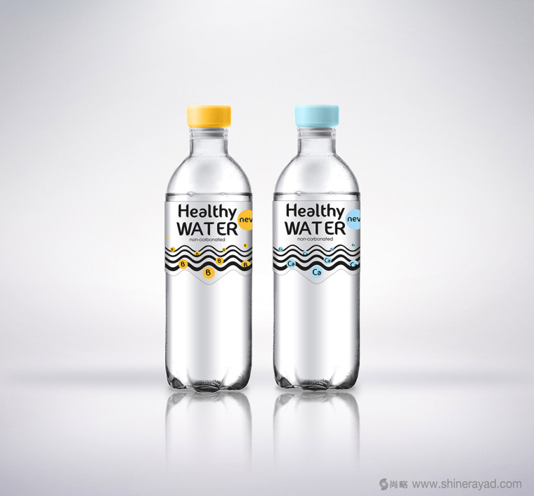 Healthy Water 健康碳酸瓶裝飲用水包裝設(shè)計2