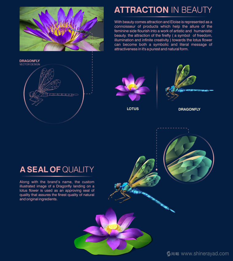 ELOISE化妝品企業(yè)形象設(shè)計(jì)-蓮花插畫設(shè)計(jì)3