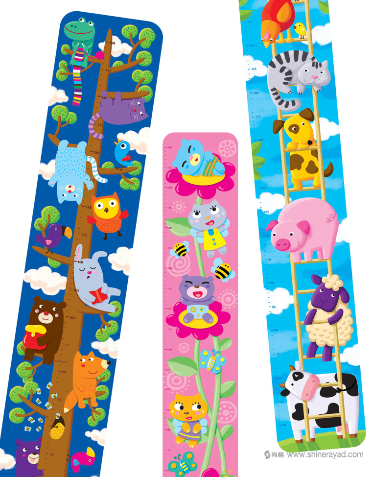 尚略上海包裝設計公司分享兒童身高尺身高貼紙包裝設計3