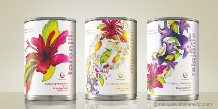 水彩花卉插畫風(fēng)格花草茶葉鋁罐花茶包裝設(shè)計-上海包裝設(shè)計公司國外包裝欣賞1