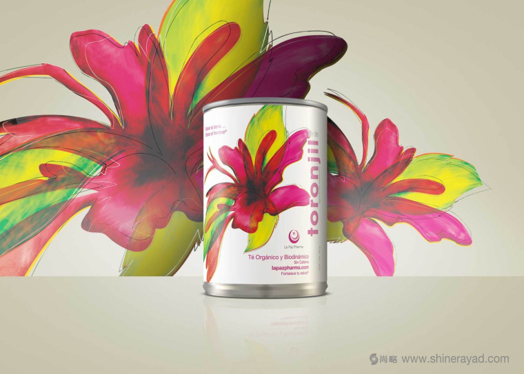 水彩花卉插畫風格花草茶葉鋁罐花茶包裝設計-上海包裝設計公司國外包裝欣賞4