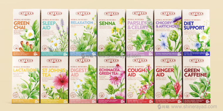 I上海藥品包裝設計公司分享mtenan草本藥品包裝設計花草植物藥物插圖設計1