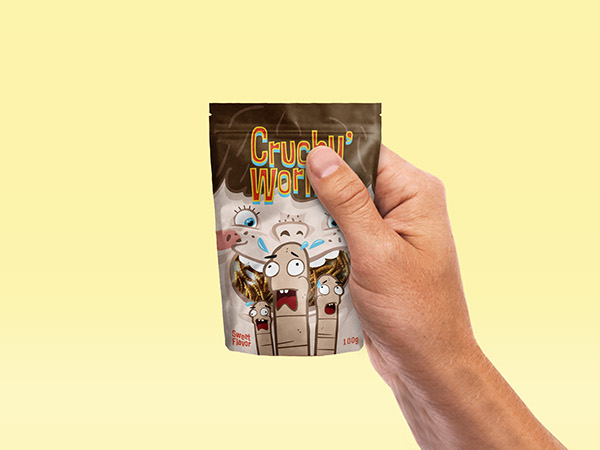CRUCHY''''手指人物插畫設(shè)計卡通糖果包裝設(shè)計-上海包裝設(shè)計公司3