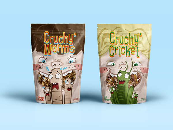 CRUCHY''''手指人物插畫設(shè)計卡通糖果包裝設(shè)計-上海包裝設(shè)計公司4