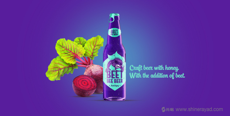甜菜根口味蜂蜜啤酒包裝設計3
