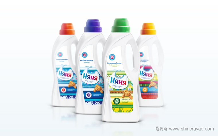 俄羅斯 НЯНЯ 嬰兒兒童洗衣液包裝設(shè)計4