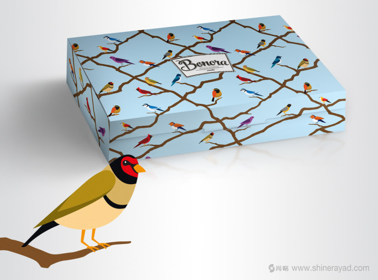 Bonora小鳥插畫設(shè)計風格巧克力包裝設(shè)計-上海包裝設(shè)計公司國外包裝設(shè)計欣賞3