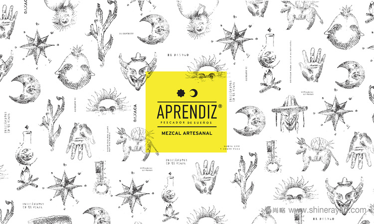 APRENDIZ Mezcal手繪插畫風(fēng)格 龍舌蘭酒包裝設(shè)計2