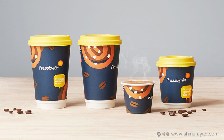 Pressbyr?n便利店品牌VI形象設(shè)計-上海VI設(shè)計公司-飲料紙杯設(shè)計16