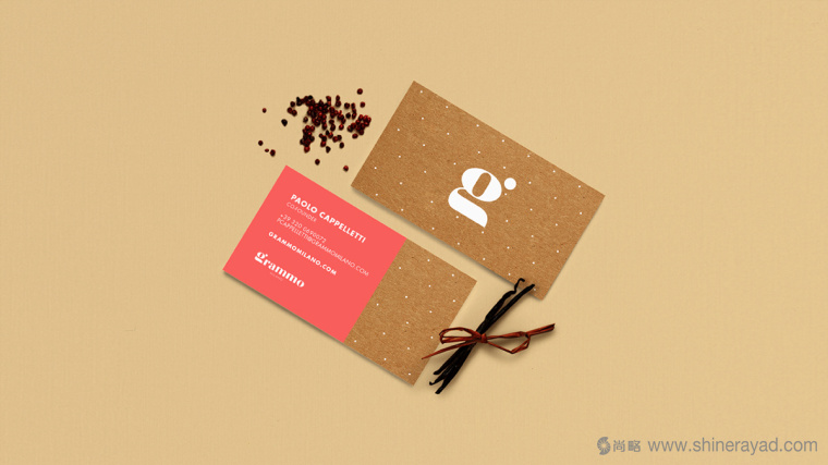 Grammo 手工餅干瓦能紙牛皮紙有機(jī)有機(jī)品牌VI形象設(shè)計7-名片設(shè)計