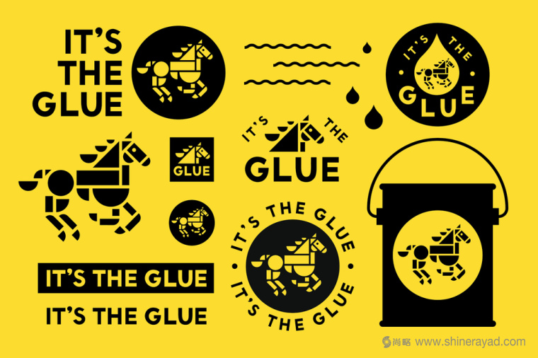 Glue企業(yè)馬圖形標志LOGO設計VI設計10