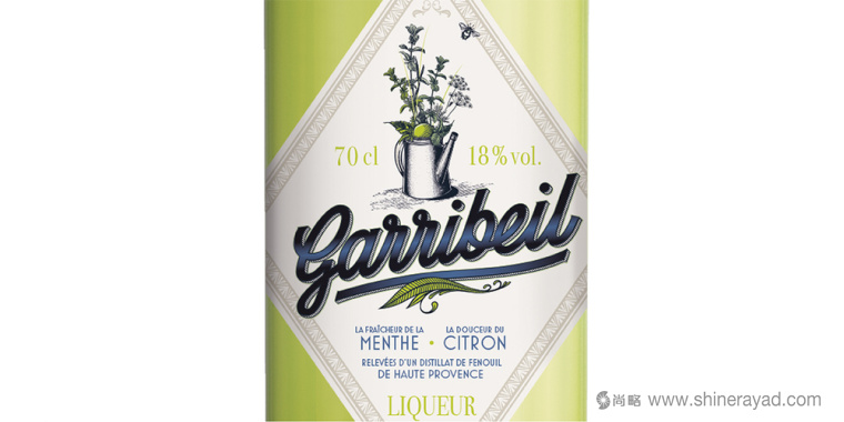 上海包裝設(shè)計公司分享Garribeil薄荷檸檬酒包裝設(shè)計3