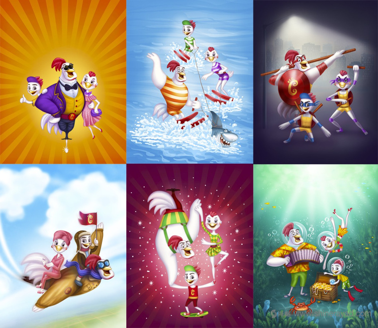 超人特工隊(duì)兒童營養(yǎng)早餐麥片包裝設(shè)計(jì)-卡通形象插畫設(shè)計(jì)4