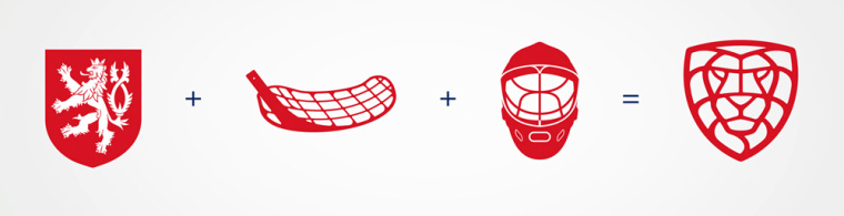 捷克 Czech 曲棍球隊俱樂部盾牌獅子LOGO設(shè)計創(chuàng)意概念-上海LOGO設(shè)計公司2
