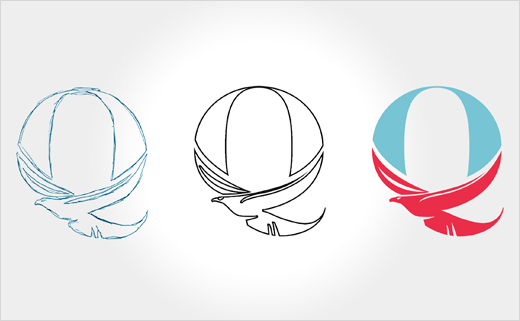 Qatar 卡塔爾航空燃料能源公司Q字母LOGO設計-上海LOGO設計公司4