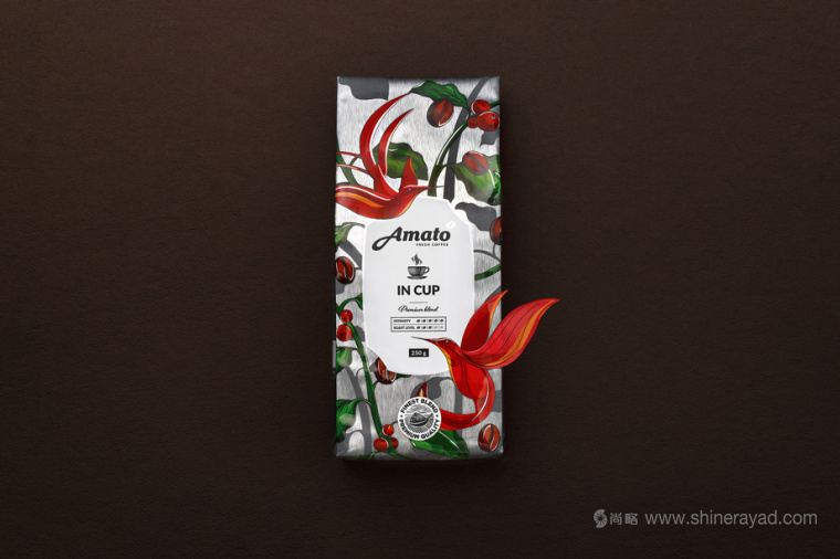 上海包裝設(shè)計(jì)公司欣賞：Amato花鳥(niǎo)插畫(huà)設(shè)計(jì)風(fēng)格咖啡包裝設(shè)計(jì)9