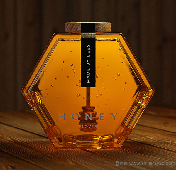 六邊形瓶型蜂蜜包裝-上海包裝設計公司 六邊形瓶型蜂蜜包裝-上海包裝設計公司